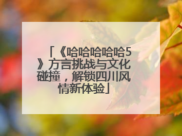 《哈哈哈哈哈5》方言挑战与文化碰撞，解锁四川风情新体验