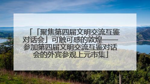 「聚焦第四届文明交流互鉴对话会」可触可感的敦煌——参加第四届文明交流互鉴对话会的外宾参观上元市集