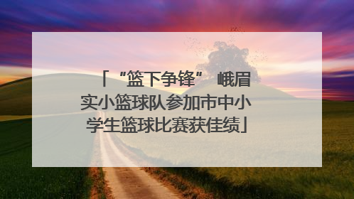 “篮下争锋” 峨眉实小篮球队参加市中小学生篮球比赛获佳绩