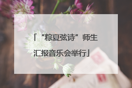 “粽夏弦诗”师生汇报音乐会举行