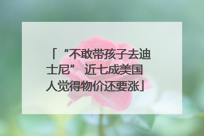 “不敢带孩子去迪士尼” 近七成美国人觉得物价还要涨