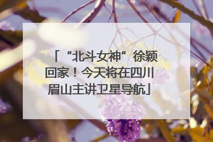 “北斗女神”徐颖回家！今天将在四川眉山主讲卫星导航