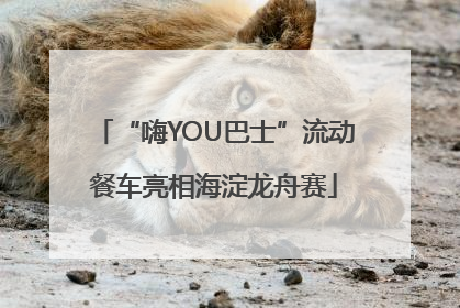 “嗨YOU巴士”流动餐车亮相海淀龙舟赛