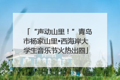 “声动山里！”青岛市杨家山里•西海岸大学生音乐节火热出圈