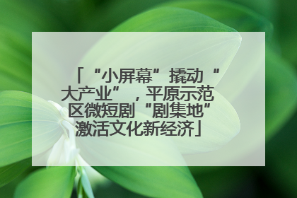 “小屏幕”撬动“大产业”，平原示范区微短剧“剧集地”激活文化新经济