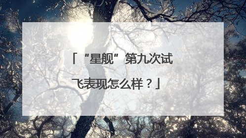 “星舰”第九次试飞表现怎么样？