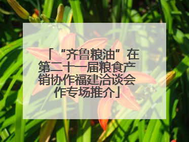 “齐鲁粮油”在第二十一届粮食产销协作福建洽谈会作专场推介