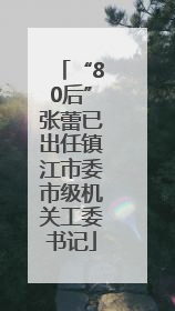 “80后”张蕾已出任镇江市委市级机关工委书记