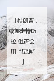 特朗普：或挪走特斯拉 但还会用“星链”