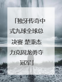 独牙传奇中式九球全球总决赛 楚秉杰力克周龙勇夺冠军