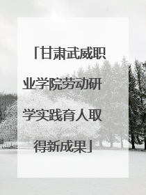 甘肃武威职业学院劳动研学实践育人取得新成果