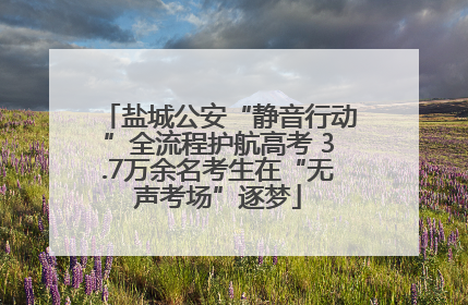 盐城公安“静音行动”全流程护航高考 3.7万余名考生在“无声考场”逐梦