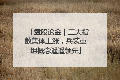 盘股论金｜三大指数集体上涨，兵装重组概念遥遥领先