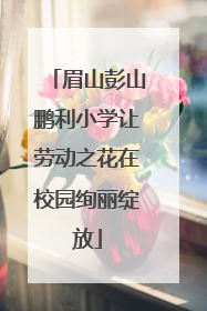 眉山彭山鹏利小学让劳动之花在校园绚丽绽放