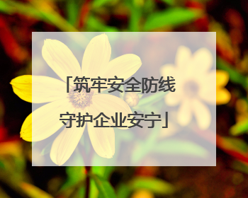 筑牢安全防线 守护企业安宁