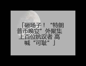 砸场子！“特朗普币晚宴”外聚集上百位抗议者 高喊“可耻”