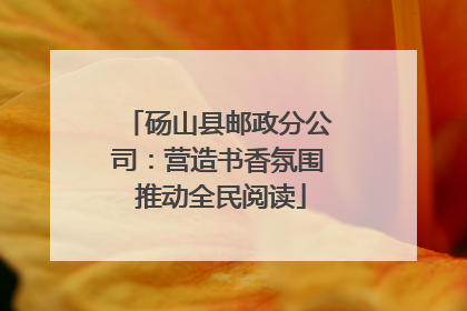 砀山县邮政分公司：营造书香氛围 推动全民阅读