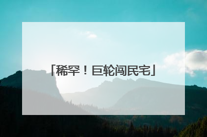 稀罕！巨轮闯民宅