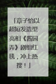 章子怡以超短发造型亮相《酱园弄》剧组红毯，冲上热搜！