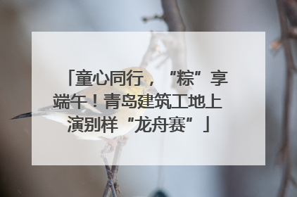 童心同行，“粽”享端午！青岛建筑工地上演别样“龙舟赛”