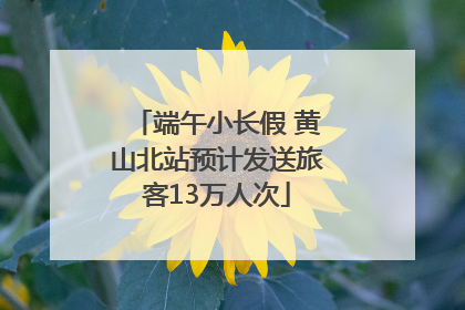 端午小长假 黄山北站预计发送旅客13万人次