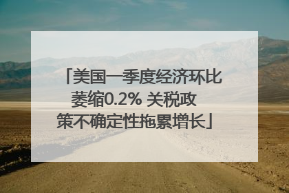 美国一季度经济环比萎缩0.2% 关税政策不确定性拖累增长