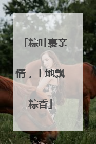 粽叶裹亲情，工地飘粽香
