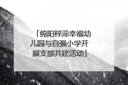绵阳梓潼幸福幼儿园与自强小学开展支部共建活动