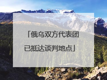 俄乌双方代表团已抵达谈判地点