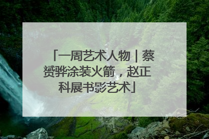 一周艺术人物｜蔡赟骅涂装火箭，赵正科展书影艺术