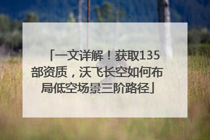 一文详解！获取135部资质，沃飞长空如何布局低空场景三阶路径