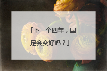 下一个四年，国足会变好吗？