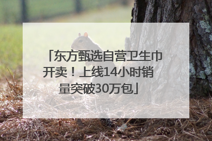 东方甄选自营卫生巾开卖！上线14小时销量突破30万包