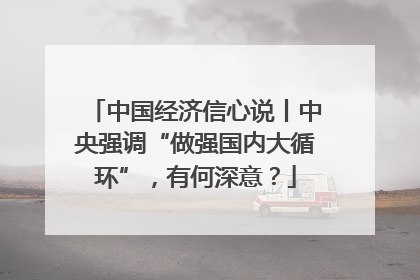 中国经济信心说丨中央强调“做强国内大循环”，有何深意？