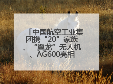 中国航空工业集团携“20”家族、“翼龙”无人机、AG600亮相巴黎航展