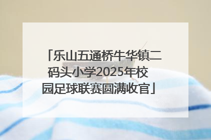 乐山五通桥牛华镇二码头小学2025年校园足球联赛圆满收官