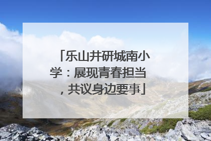 乐山井研城南小学：展现青春担当，共议身边要事