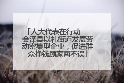 人大代表在行动——会泽县以礼街道发展劳动密集型企业，促进群众挣钱顾家两不误