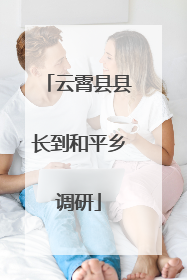 云霄县县长到和平乡调研