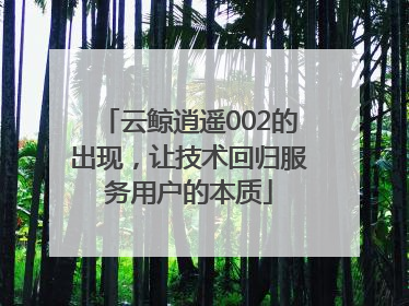 云鲸逍遥002的出现，让技术回归服务用户的本质