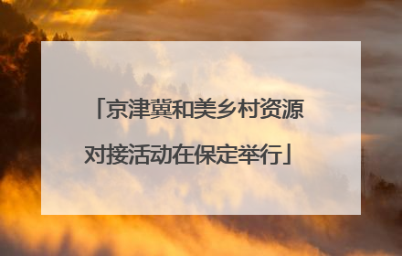 京津冀和美乡村资源对接活动在保定举行