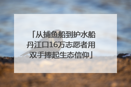 从捕鱼船到护水船 丹江口16万志愿者用双手捧起生态信仰