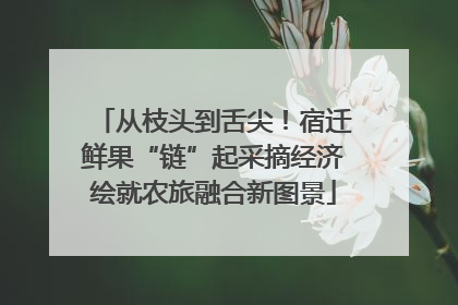 从枝头到舌尖！宿迁鲜果“链”起采摘经济绘就农旅融合新图景