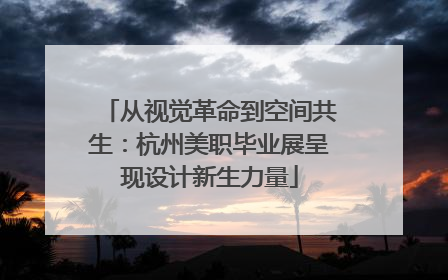 从视觉革命到空间共生：杭州美职毕业展呈现设计新生力量