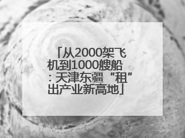 从2000架飞机到1000艘船：天津东疆“租”出产业新高地