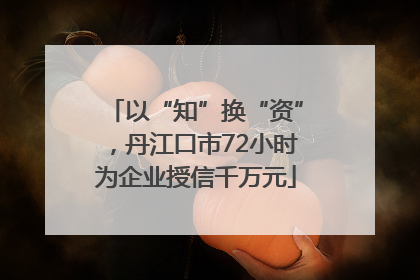 以“知”换“资”，丹江口市72小时为企业授信千万元