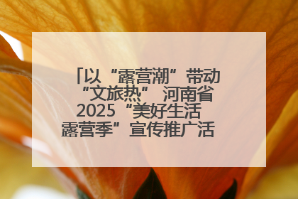 以“露营潮”带动“文旅热” 河南省2025“美好生活露营季”宣传推广活动在平舆县启动