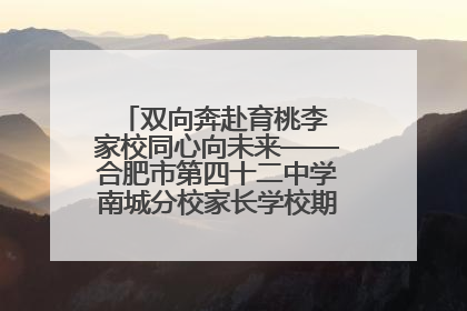 双向奔赴育桃李 家校同心向未来——合肥市第四十二中学南城分校家长学校期末总结会圆满召开
