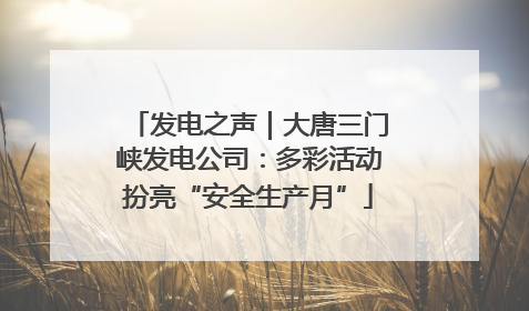 发电之声｜大唐三门峡发电公司：多彩活动扮亮“安全生产月”