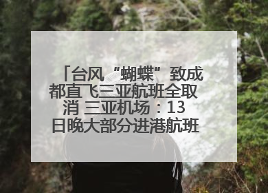 台风“蝴蝶”致成都直飞三亚航班全取消 三亚机场：13日晚大部分进港航班还未取消